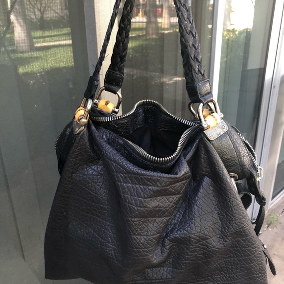 Authentic All LEATHER GUCCI BAMBOO BAR BAG - Picture 6 of 7